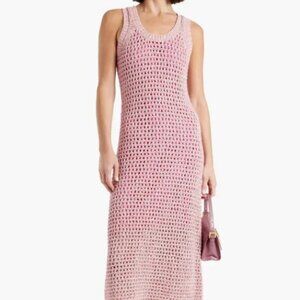 DEREK LAM 10 CROSBY Eliana Marled Open Knit Midi Dress Medium
